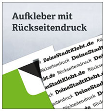 Aufkleber mit Rückseitendruck