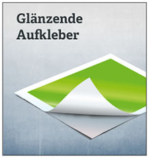 Glaenzende Aufkleber